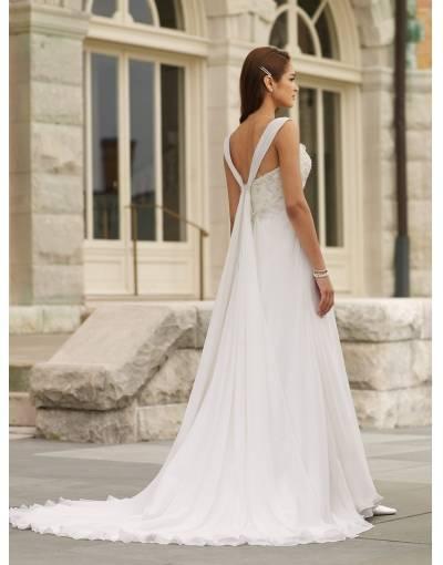 chiffon wedding dress