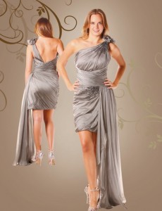 grey prom dress