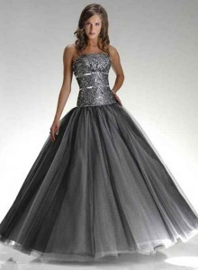 grey prom dress