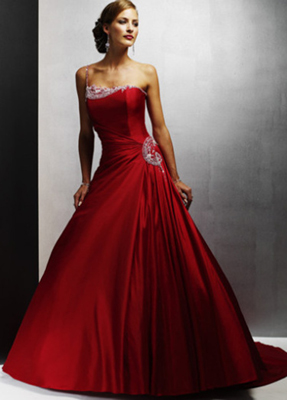 red wedding dress designers