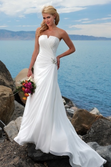 buy discount chiffon wedding dresses UK online