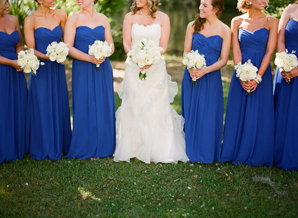 Royal Blue cortege in a themed wedding