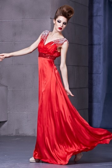 buy discount beading red evening dresses online