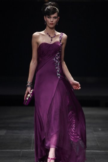 buy discount purple one shoulder evening dresses online