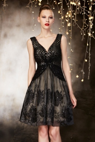 buy discount short black evening gowns UK online