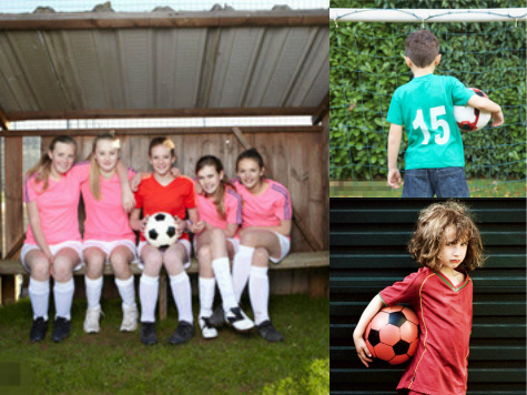 Flower Girls with Football