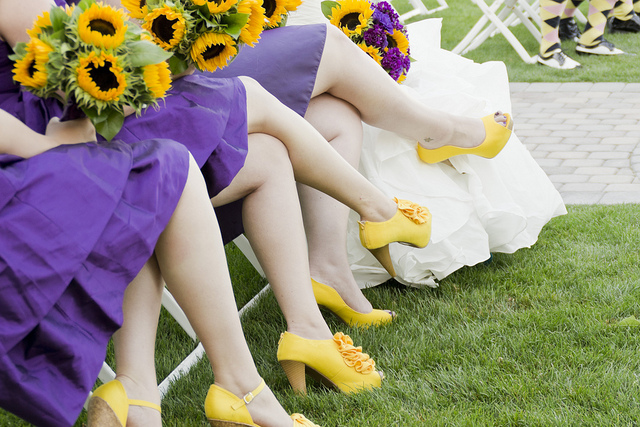 yellow bridesmaid shoes