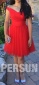 Off Shoulder Red Short Dress in Tulle for Wedding Gala
