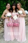 A Line Sweetheart Strapless Cross Ruched Chiffon Long Prom Dress