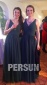 Elegant A Line V Neck Ruched Chiffon Empire Long Bridesmaid Dress