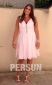 Pretty Beading V Neck Chiffon Knee Length Prom Formal Dress